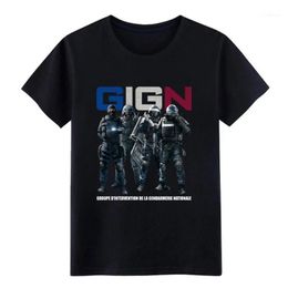 Men's T Shirts Gign Gendarmerie Nationale Fitted Cottonpoly Shirt Men Personalized Short Sleeve Round Collar Crazy Humor Spring Autumn Tsh