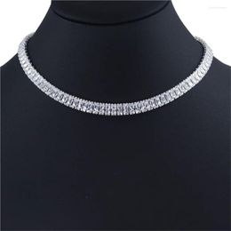 Chains 2023 Luxury Crystal Zircon Necklace Bridal Wedding Ultra Flash Collarbone Chain Claw Exquisite Jewellery Gifts