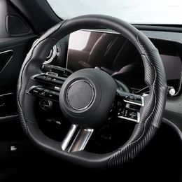 Steering Wheel Covers 1pair Carbon Fibre Car Cover Left Right Non-Slip Protector Anti Dust Washable Interior Accessories