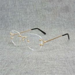 36% OFF 2023 All-match Finger Random Square Clear Glass Men Oval Wire Optical Metals Frame Oversize Eyewear Women For Eye Reading