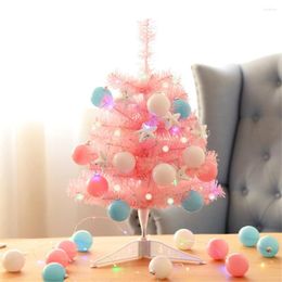 Christmas Decorations 60cm Pink Blue Green Tree Xmas Party Home Decor Artificial Navidad Accessories Year Ornaments Gifts
