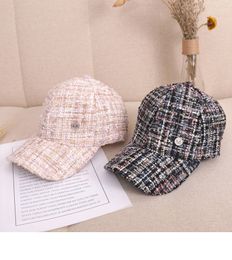 Ball Caps 022509187 spring Tweed plaid lady baseball hat women leisure visors cap 230203