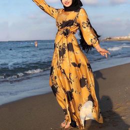 Ethnic Clothing Abaya Dubai Turkey Muslim Dress Women Caftan Marocain 2023 Eid Mubarak Islamic Bohemian Long Sleeve Gowns Kimono Outfit