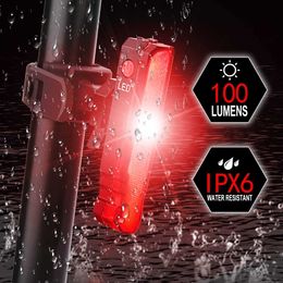 Lights USB Rechargeable Rear Light Bicycle Line Safety Warning Taillight MTB Road Built-in Battery Bike Back Lamp for Cycling 0202