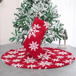 Christmas Decorations Non-woven Fabric Tree Skirt With Snowflake Pattern Bottom Decor Party Supply