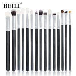 Makeup Tools BEILI 15Pcs No Professional Makeup Brushes Set Natural Synthetic Hair Eye Shadow Eyebrow Blending Eyeliner Make up Tools 230203