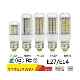 Led Bulbs Smd5730 E27 Gu10 B22 E14 G9 Lamp 7W 12W 15W 18W 20W 220V 110V 360 Angle Smd Bb Corn Light Drop Delivery Lights Lighting Bbs Dhgbq