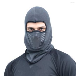 Berets Bike Face Mask Outdoor Winter Warm Bicycle Climbing Skiing Windproof Carbon Philtre Thermal Fleece Balaclava Head Protector