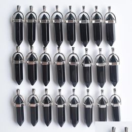 Charms Black Hexagonal Pillar Glass Crystal Stone Pendants For Necklace Earrings Jewellery Making Wholesale Drop Delivery Findi Dhgarden Dhe9K