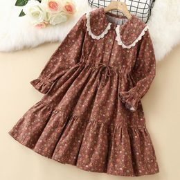Girl Dresses Kids Flower Lace For Girls Clothes Teenagers Long Sleeve Spring Autumn Children Baby Costumes 4 6 8 9 10 11 12 Years
