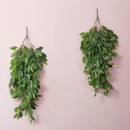 Decorative Flowers Artificial Babysbreath Green Plants Hanging Willow Wicker Wall For Outdoor Home Garden Party Decoration