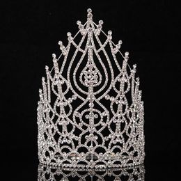 Hair Clips & Barrettes Luxury Europe Wedding Crown Jewellery Vintage Ethnic Bridal Tiaras Zircon CZ Fashion Rhinestone Princess And Crowns