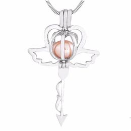 Pendant Necklaces New Antique Sier Love Arrow Cage 5Pcs Minimalist Jewelry Women Girl Birthday Gift P164 Drop Delivery Pendants Dhph5
