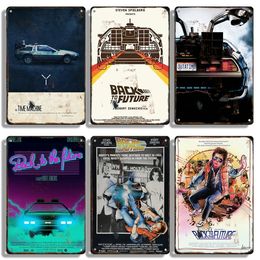 American Classic Movie Metal Tin Sign Poster Decorative Movie Video Plaque Tin Metal Sign Cinema Cafe Bar Decoration Retro Poster Board Modern Home Wall Decor W01