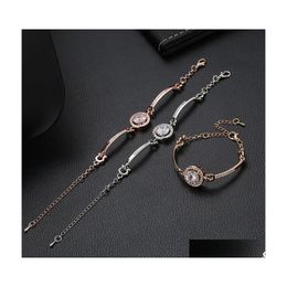 Charm Bracelets Round Diamond Bangles Drop Delivery Jewellery Dhoni
