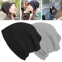Berets Black Grey Ladies Casual Cap Solid Cute Warmer Bonnet Knitted Beanies Female Beanie Caps Winter Autumn Hats