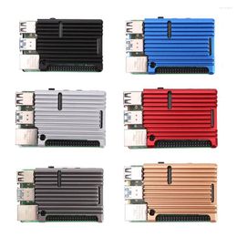 Computer Cables Aluminum Case Metal Shell Enclosure Housing Tools For Raspberry Pi 4 Model B Desktop Cooling Heat Sink Accessory