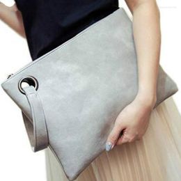 Evening Bags 2023 Solid Women's Clutch Bag Leather Women Envelope Female Clutches Designer