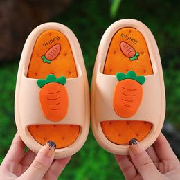 Slipper Girls Open Toes Soft Cute Cartoon Vegetables and Fruits Princess Slippers 2022 Breathable Kids Fashion Boys Water Shoes 0203