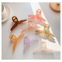 Hair Clips Barrettes Fashion Jewellery Plastic Hairpin For Women Clip Bobby Pin Lady Girl Candy Colour Barrette Accessories Drop Deli Dhohx