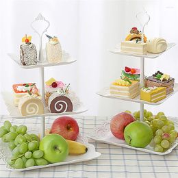 Plates 3-layer Fruit Plate Cake Stand Kitchen Accessories Home Party Dessert Storage Rack Festival Supplies Cupcake Holder U3