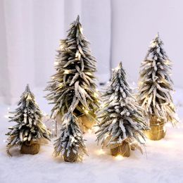 Christmas Decorations Artificial Snow Pine Tree Decoration Desktop Shopping Mall Window Wedding Faux Plants