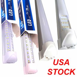 25Pack T8 LED Tube Lights 8FT 94inches 72W 100W 144W Dual-sided V-shape Integrated AC85-265V SMD2835 Clear Cover USASTAR