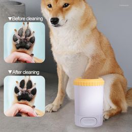 Dog Apparel Cleaner Cup For Small Large Dogs Pet Feet Washer Portable Cat Dirty Cleaning Cups Soft Silicone Foot Wash Tools