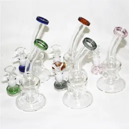 Hookahs Beecomb Perc Percolator Glass Bongs 14mm Joint Water Pipes Mini Oil Rigs Small Dab Rig Blue Pink Purple Clear With Bowl