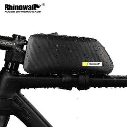 Panniers Bags Rhinowalk Top Tube Bag1.3L Rear Bag Waterproof Cycling Mtb Frame Bicycle Pannier Black Bike Accessories 0201