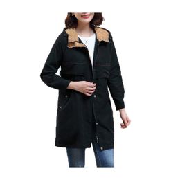 New Womens Ladies Trench Coat Spring Inglaterra Mulheres Windbreaker solto médio e longo cinto elegante Casaco feminino Casual Moda Casual Longo Casacos de Lazer Relaxado