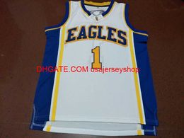 Custom Men Youth women Vintag Men Eagles K. Thompson #1 Basketball Jersey Size S-4XL 5XL or custom any name or number jersey