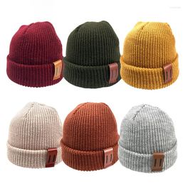 Berets 2023 Parent-child Cap Skullcap Women Men's Caps Winter Warm Skullies Hip-hop Beanies Baggy Melon Knit Hat Unisex