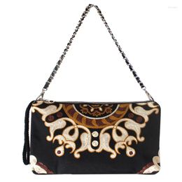 Evening Bags Original Chinese Style Retro Banquet Bag Ethnic Embroidery Clutch Canvas Chain Shoulder