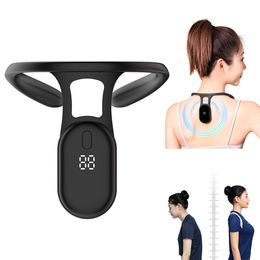 Back Massager Portable Body Shaping Neck Instrument Electric Ultrasonic Lymphatic Soothing Posture Correction Reminder Device for Men Women 230203