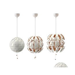 Pendant Lamps Nordic Led White Globe Lights Adjustable Luminaire Golden Living Room Deco Lamp Sphere Hanging Light Fixtures Drop Del Dhcxl