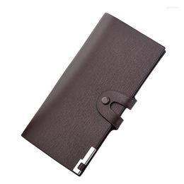 Wallets Men's Long Wallet Tide Brand Fashion Zipper Coin Purse Male Suit Bag Soft Pu Leather Button Multiple Card Slots Holder