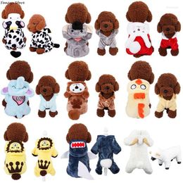 Dog Apparel 2023 Winter Pet Clothes Dogs Hoodies Fleece Warm Sweatshirt Small Medium Large Jacket Clothing Costume