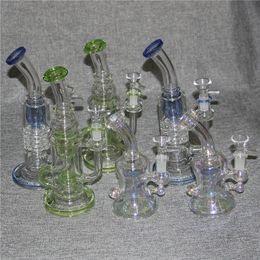 3 Styles Recycler Bubbler Hookahs Thick pyrex glass water bong Dab Rigs Water Pipes Heady Oil Rig Bubbler For Smoking