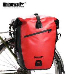 RHINOWALK Waterproof Bike Travel Cycling 27L Rear Rack Tail Seat Trunk Bicycle Bags Panniers 0201