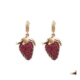 Dangle Chandelier Fashion Jewely Stberry Earrings Rhinstone Earring Drop Delivery Jewellery Dhjq8