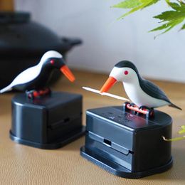 Storage Boxes Cute Little Bird Toothpick Container Automatic Dispenser Holder Home Decor Table Decoration Accessory