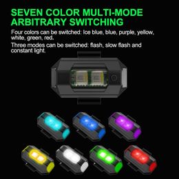 Lights 2PCS Multi-color Bike Mini USB Rechargebale Flashing Bicycle Rear Night Safety Riding Running Light Drone Strobe Lamp 0202