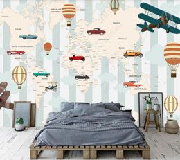 Wallpapers Papel De Parede Cartoon Children&#39;s Room Background Wall 3D Wallpaper Mural Living Home Decor