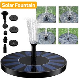 Garden Decorations Floating Solar Fountain Garden Waterfall Fountain Pool Pond Bird Bath Solar Panel Powered Fountain Water Pump Garden Decoration 230203