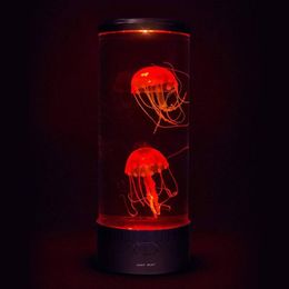 Table Lamps Power LED Fantasy Jellyfish Lamp Color Changing Tank Aquarium Relaxing Mood Night Light Home DecorTable TableTable