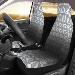 Car Seat Covers Grey Spaceship Earth Pattern Universal Cover Waterproof For SUV Protector Polyester Hunting