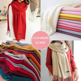 Scarves Unisex Thick Warm Winter High Quality Women Cashmere Scarf Femme Pashmina Kerchief Wool Stole Neck Long Shawls