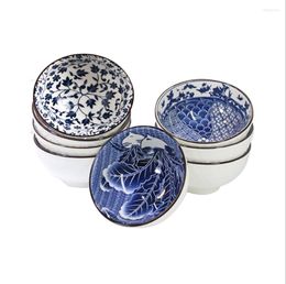 Bowls 6pcs/4pcs Chinese Style Bowl Classical Ceramic Blue And White Kitchen Rice Big Ramen Soup Set