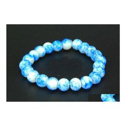 Charm Bracelets Crystal Glass Beads Design Beautif Bangles Drop Delivery Jewellery Dh6My